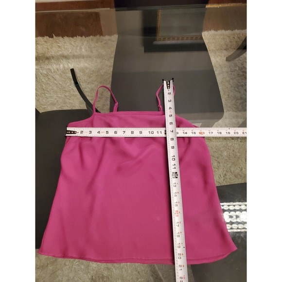 Nicole Miller Women's Black & Pink Pleated Square Neck 3/4 Sleeve Top Blouse 6 - Picture 10 of 15